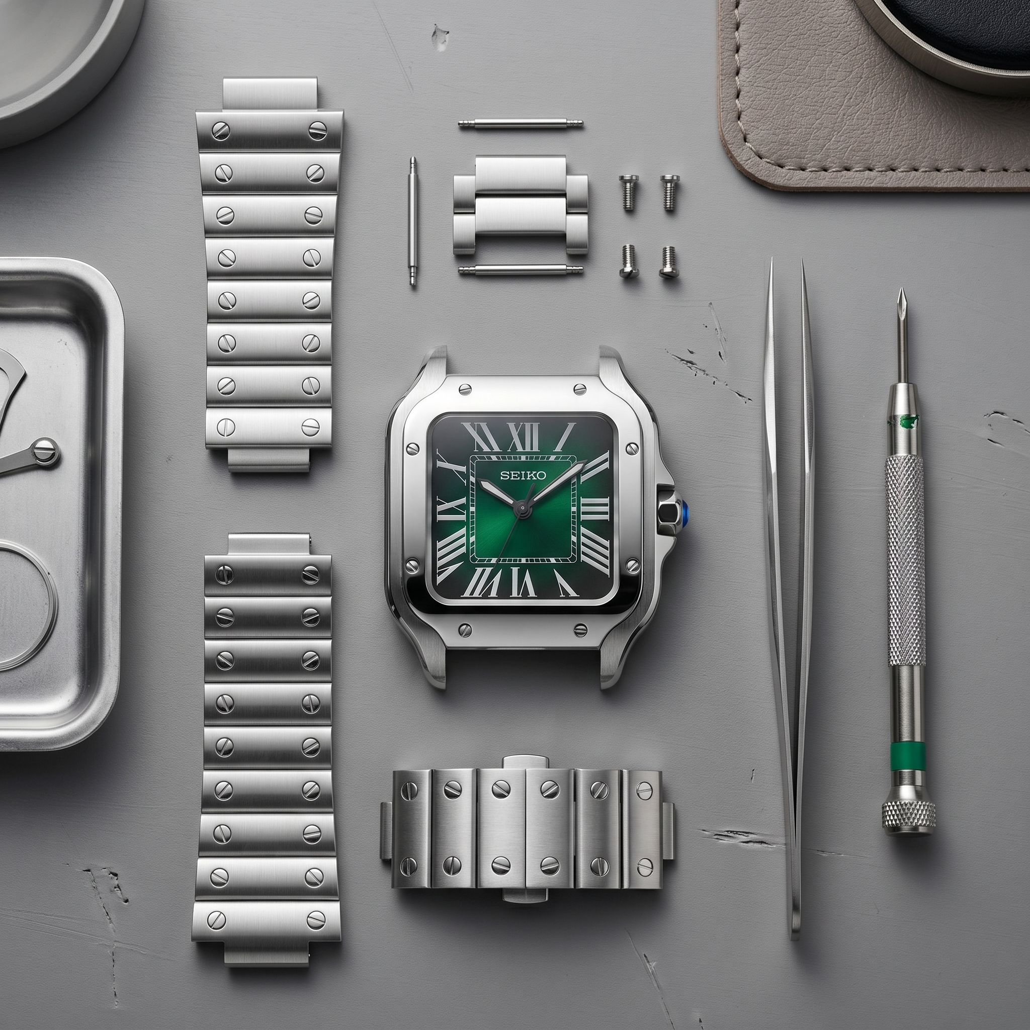 Saint Valmont Carré - GREEN — Craftmanship detail
