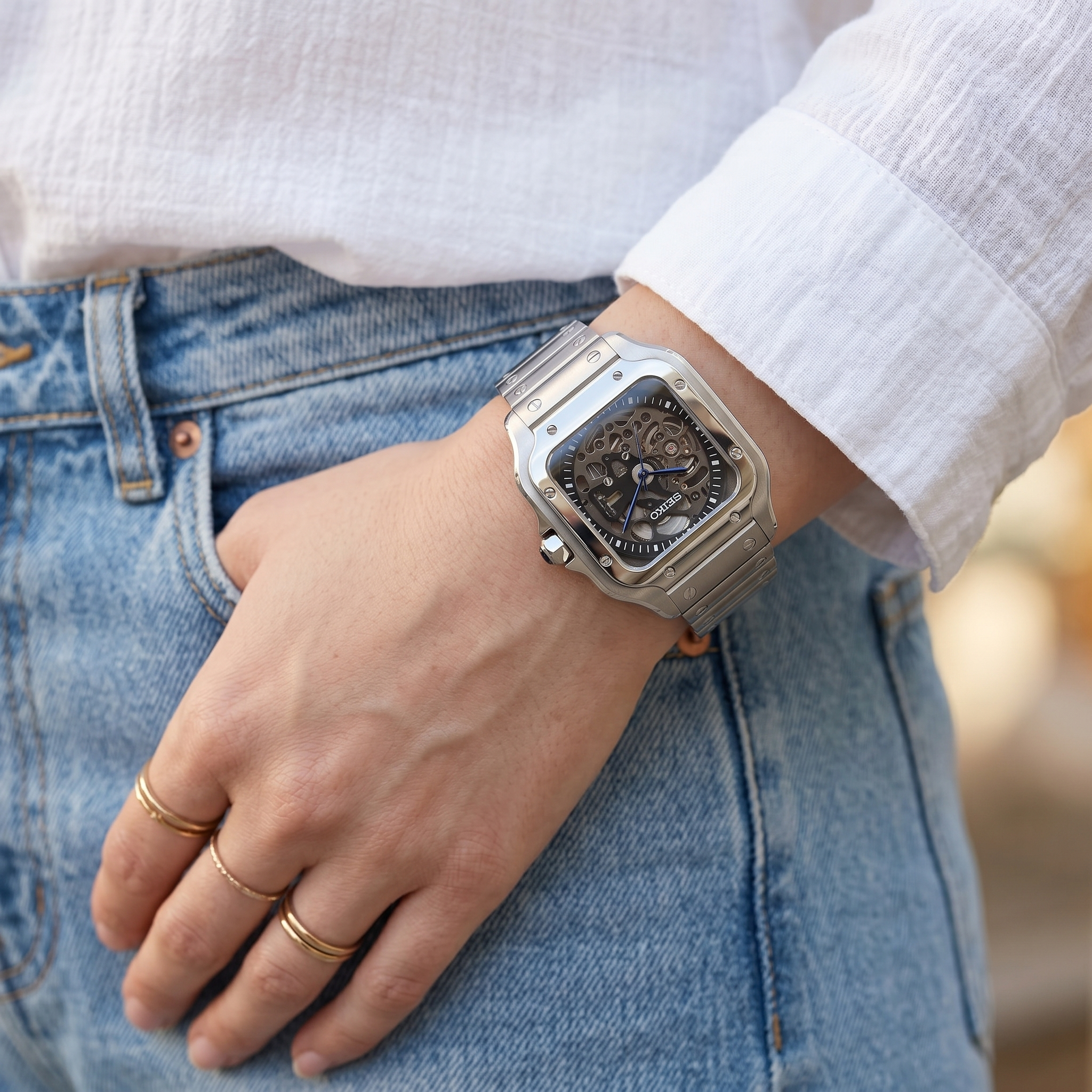 Saint Valmont Carré - SKELETON — Lifestyle wrist