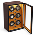 6 Slot Automatic Rotating Watch Winder Box