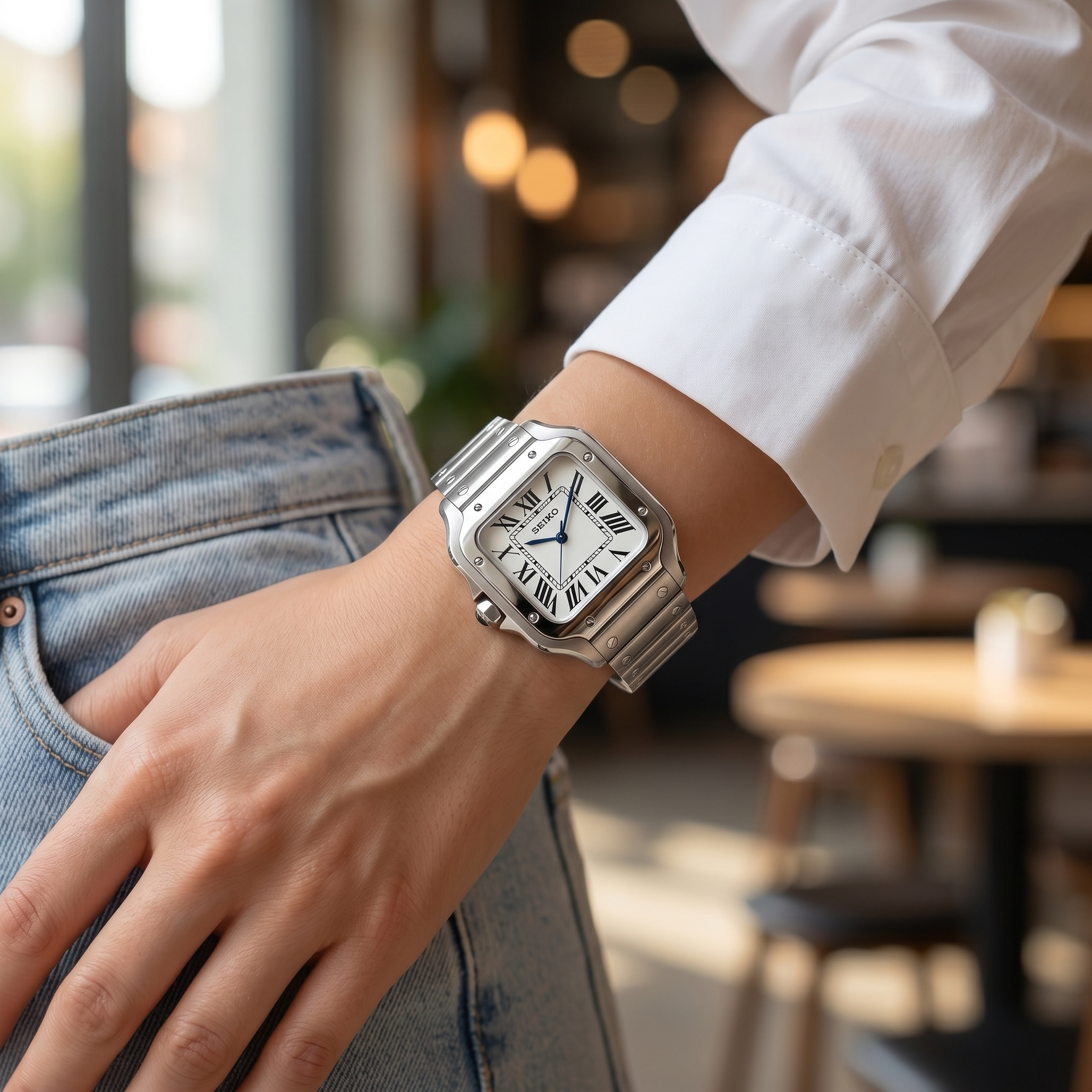 Saint Valmont Carré - WHITE — Lifestyle wrist