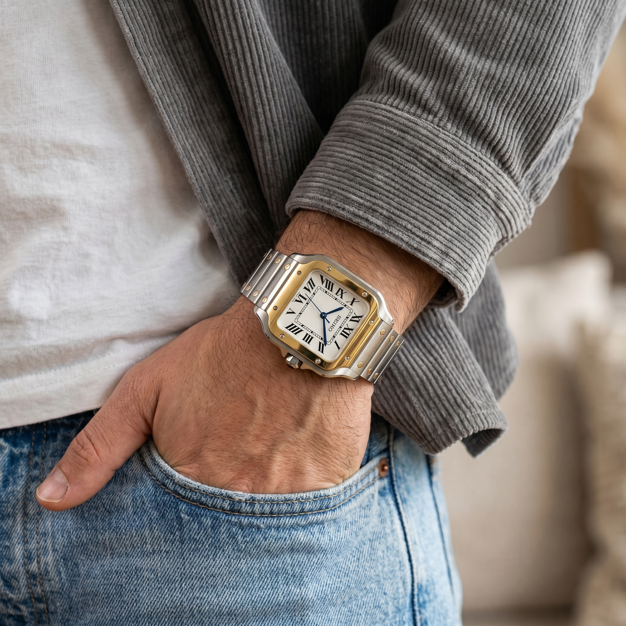 Saint Valmont Carré - TWO-TONE — Lifestyle wrist