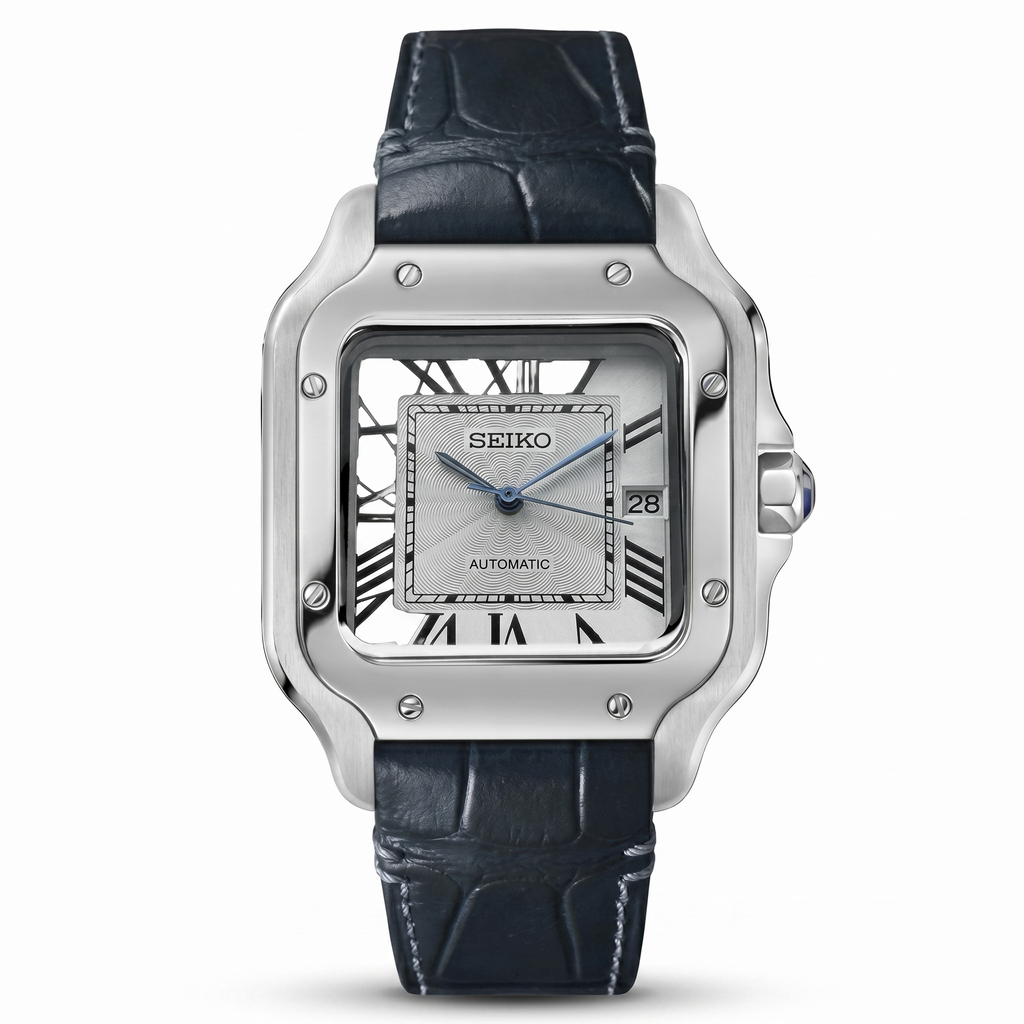 Saint Valmont Carré - (BLACK LEATHER STRAP) - Studio