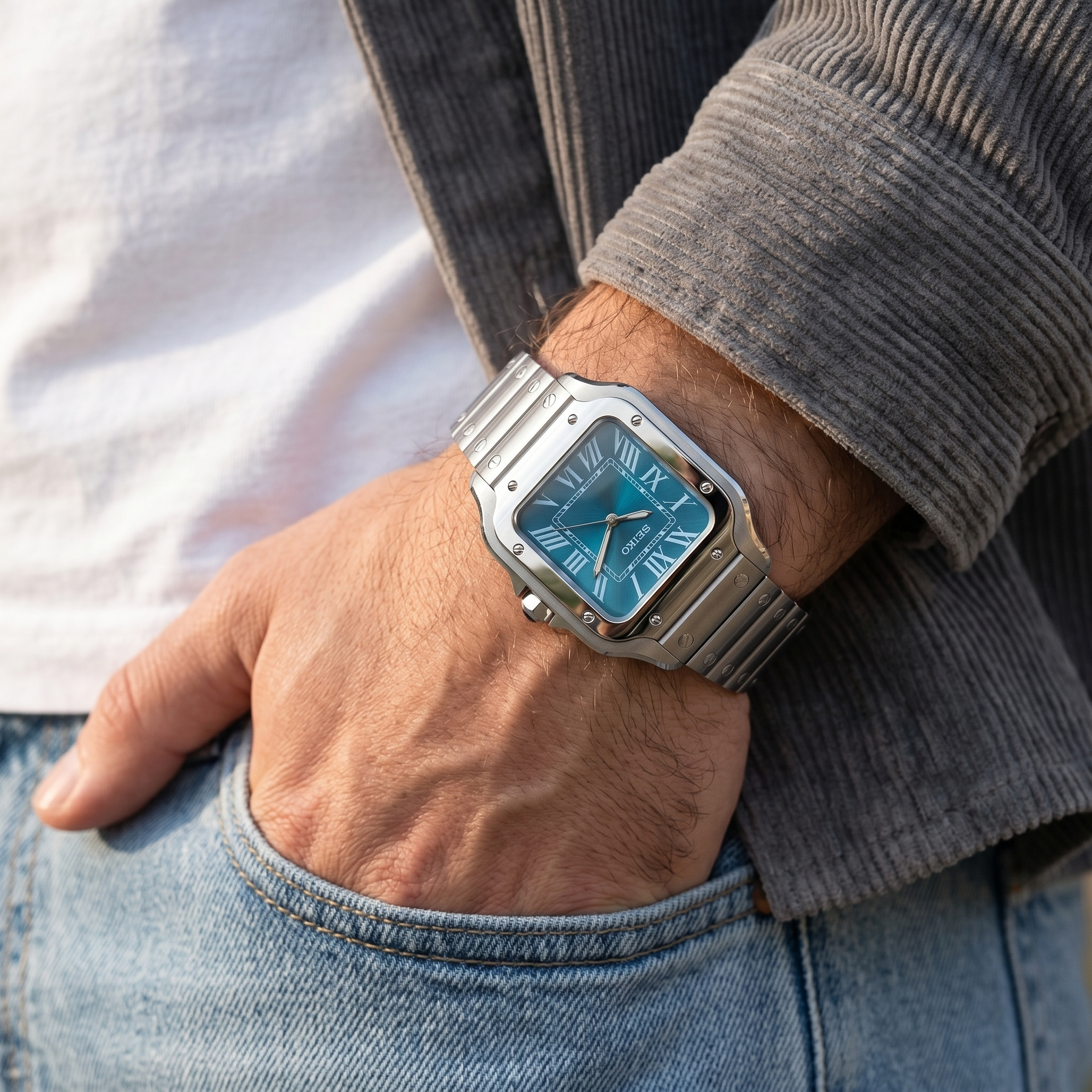 Saint Valmont Carré - BLUE — Lifestyle wrist