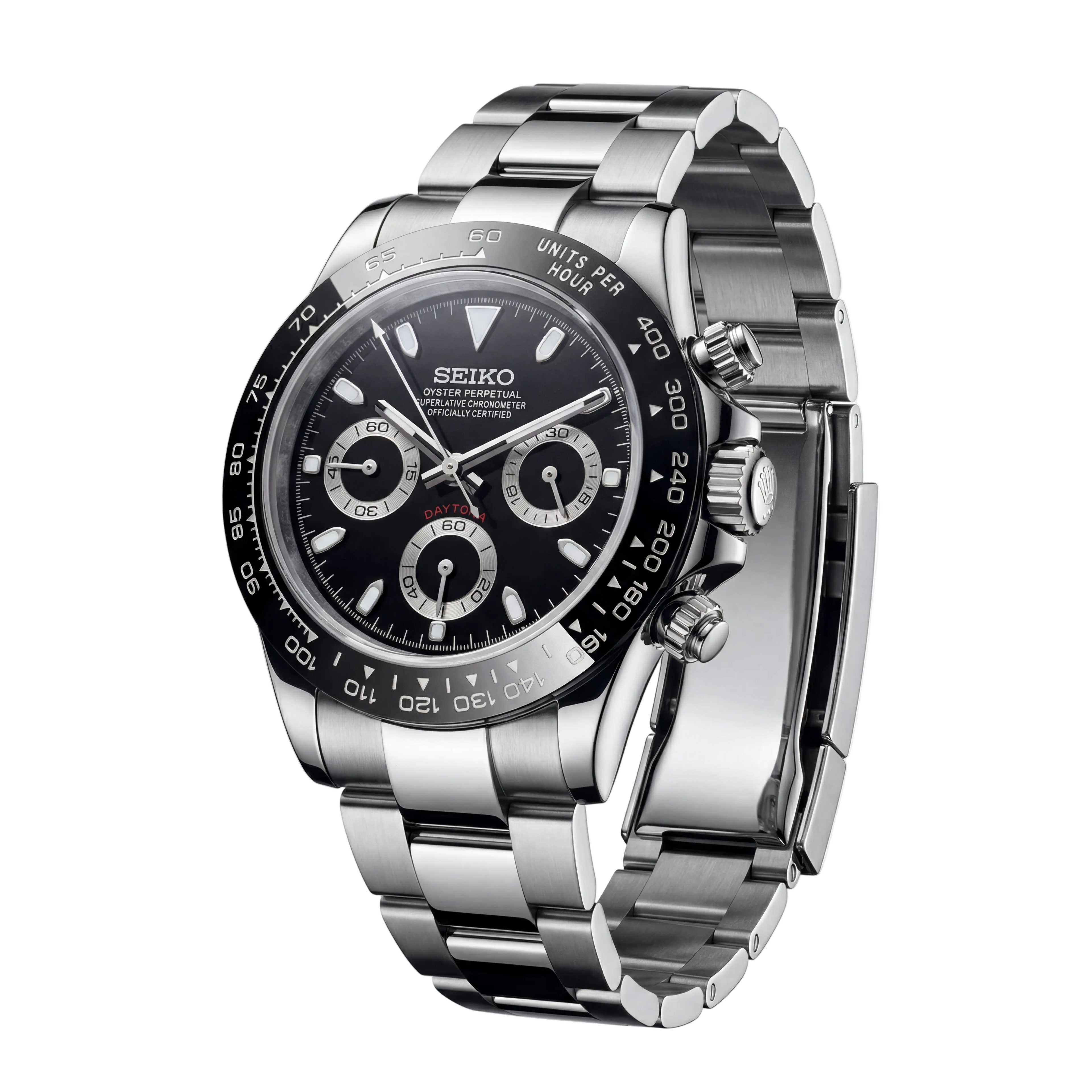 Seiko Daytona Panda Side Chronograph Automatic Watch