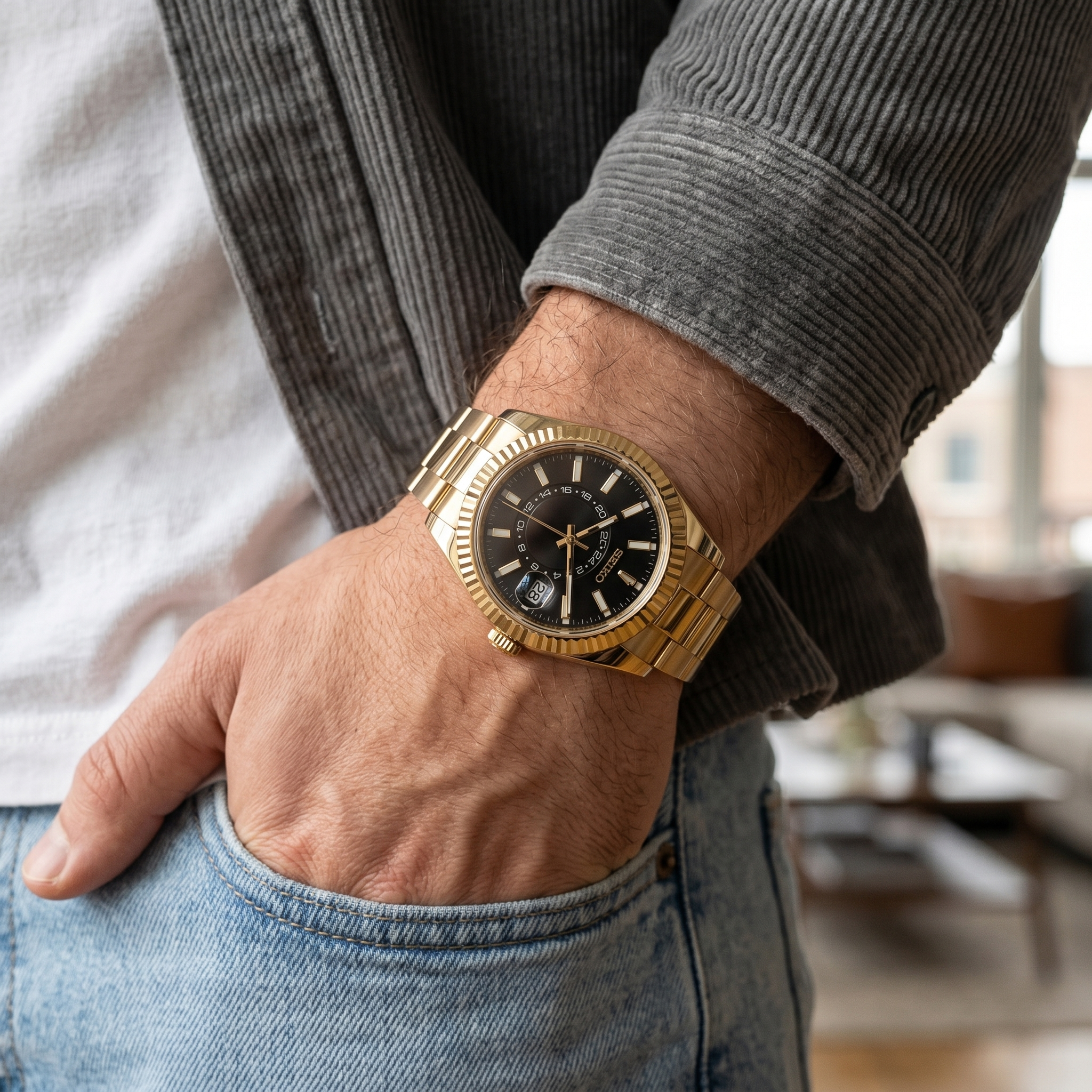 Saint Valmont Aéris - Imperial Gold / Black — Lifestyle wrist