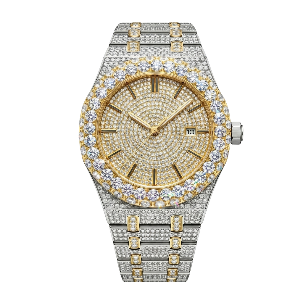 iced-out-moissanite-watch-date-front-view